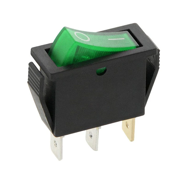 DM Διακόπτης ON OFF με λαμπάκι 20A 12V Πράσινος