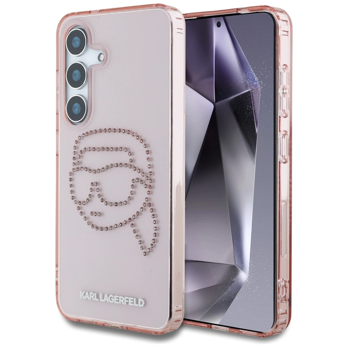 Karl Lagerfeld Rhinestones K. Head Logo Samsung Galaxy S25 pink