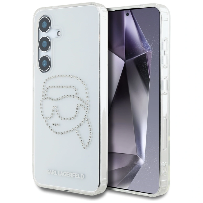 Karl Lagerfeld Rhinestones Karl Head Logo Samsung Galaxy S25 clear