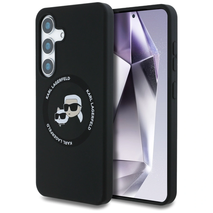 Karl Lagerfeld Silicone Double Heads And Circle MagSafe Samsung Galaxy S25+ Plus black