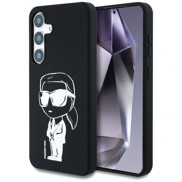 Karl Lagerfeld Silicone Graffiti Ikonik Printed Logo MagSafe Samsung Galaxy S25 black