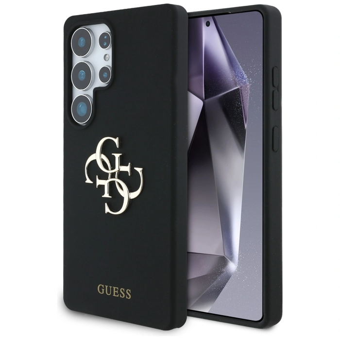 Guess Silicone Big 4G Logo Bottom Script Samsung Galaxy S25 Ultra black