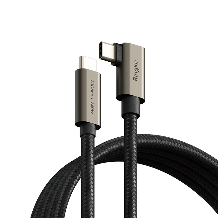 Ringke USB 3.2 Gen 2x2 USB-C 90 Degree Cable PD 240W 200cm Black