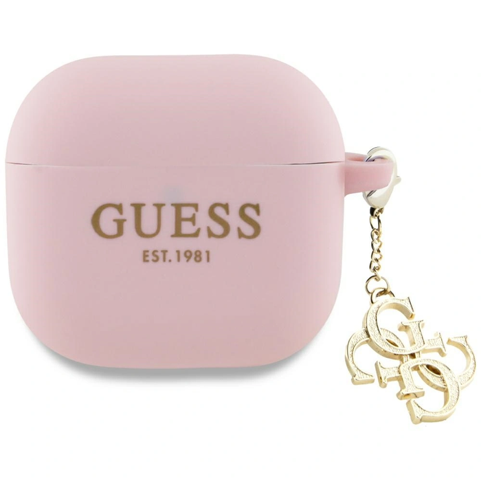 Guess GUA4LECG4P Apple AirPods 4 cover Silicone 4G Charm pink