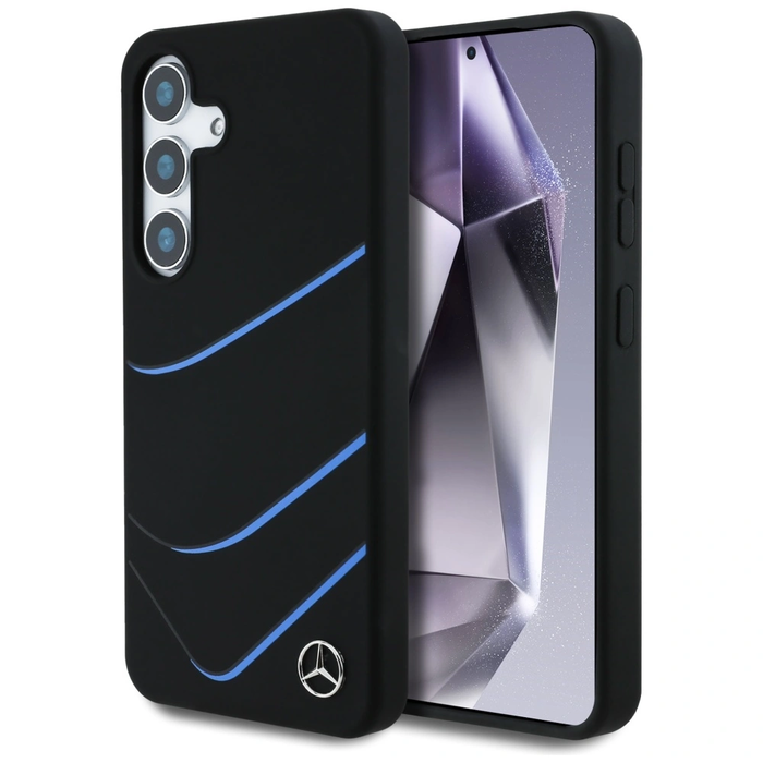 Mercedes Silicone Contrasted Curves MagSafe Samsung Galaxy S25 black