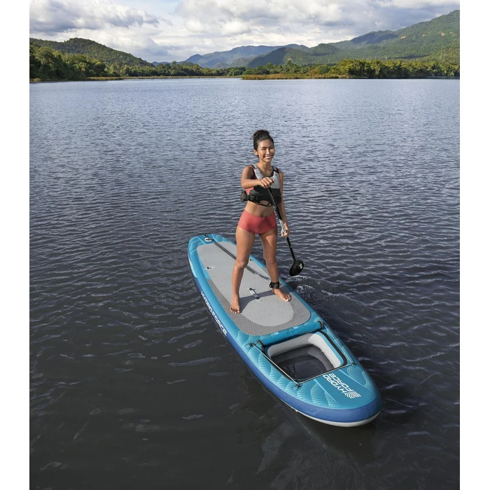 Bestway Hydro Force Aqua Drifter View Set Φουσκωτή Σανίδα SUP με Μήκος 3.35m Τιρκουάζ 6532H