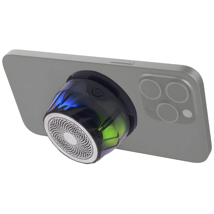 4smarts SoundCharge RGB Bluetooth 5.4 compatible MagSafe Bluetooth speaker black