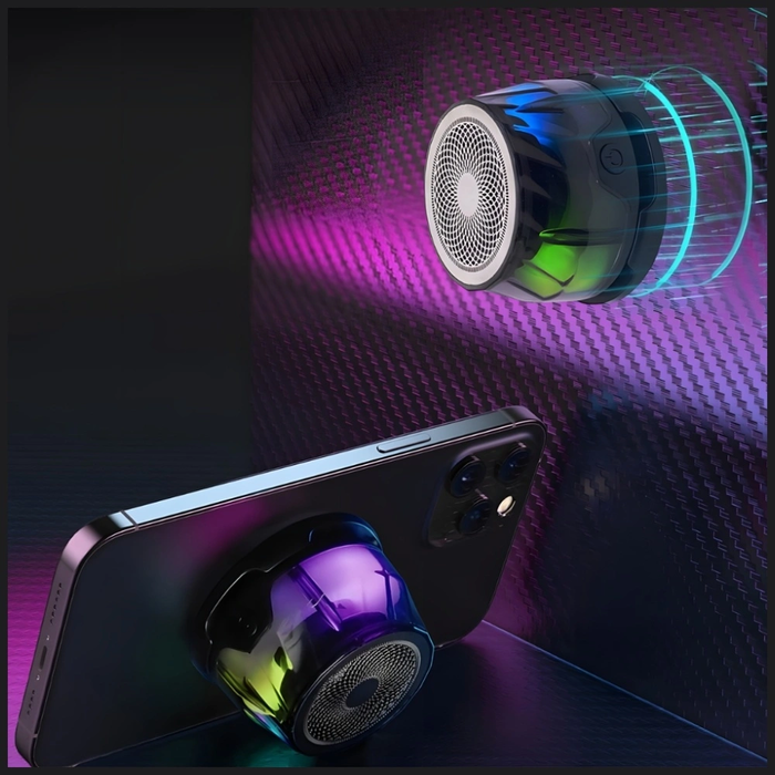 4smarts SoundCharge RGB Bluetooth 5.4 compatible MagSafe Bluetooth speaker black