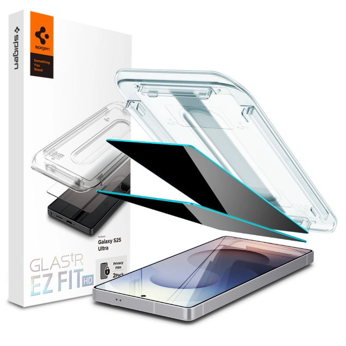Spigen GLAS.tR ez Fit HD Samsung Galaxy S25 Ultra Privacy [2 PACK]