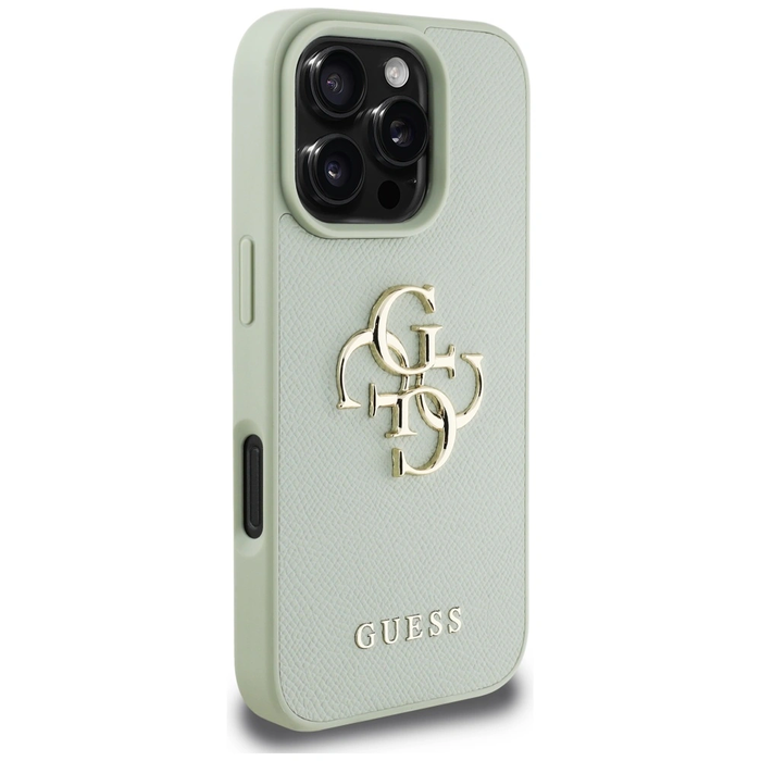 Guess Grained Big 4G Logo Small Classic Logo Apple iPhone 16 Pro Max green