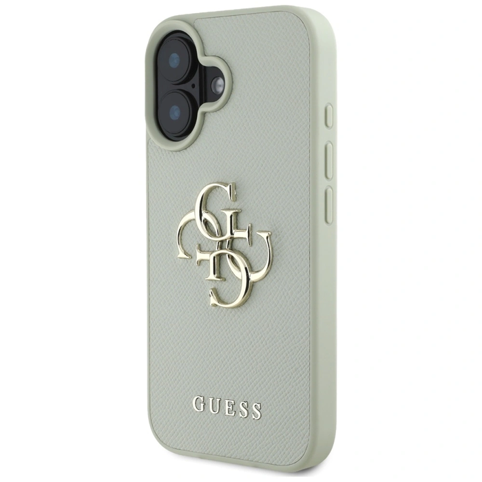 Guess Grained Big 4G Logo Small Classic Logo Apple iPhone 16 green