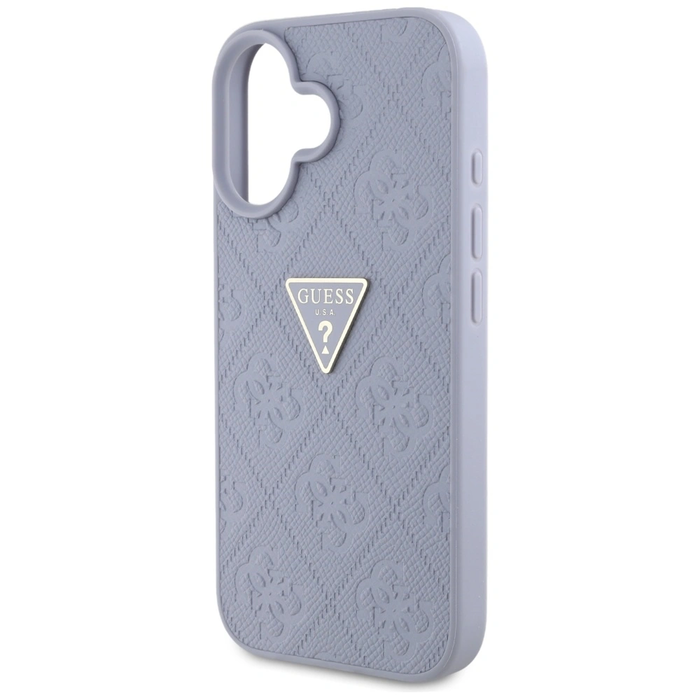 Guess Hot Stamp 4G Pattern Triangle Metal Logo Apple iPhone 16 purple