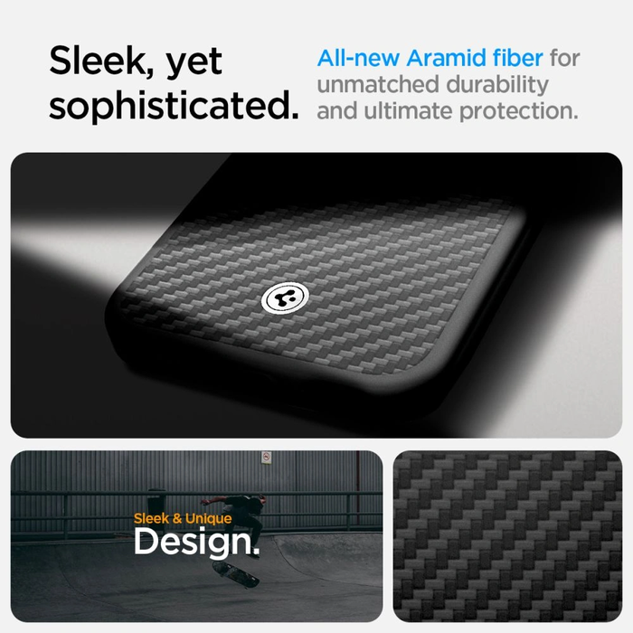 Spigen Enzo Aramid Mag MagSafe Apple iPhone 17e / 16e Matte Black