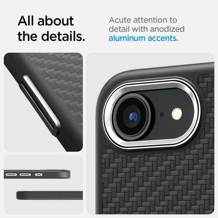 Spigen Enzo Aramid Mag MagSafe Apple iPhone 17e / 16e Matte Black