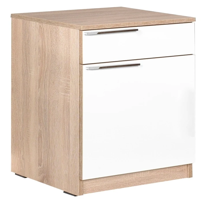 Nightstand with Drawer 40x38x63 cm Sonoma - White Diamond (Velco)