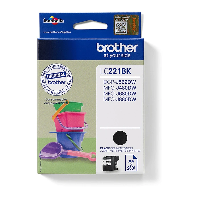 Γνήσιο Μελάνι Brother LC221BK Black