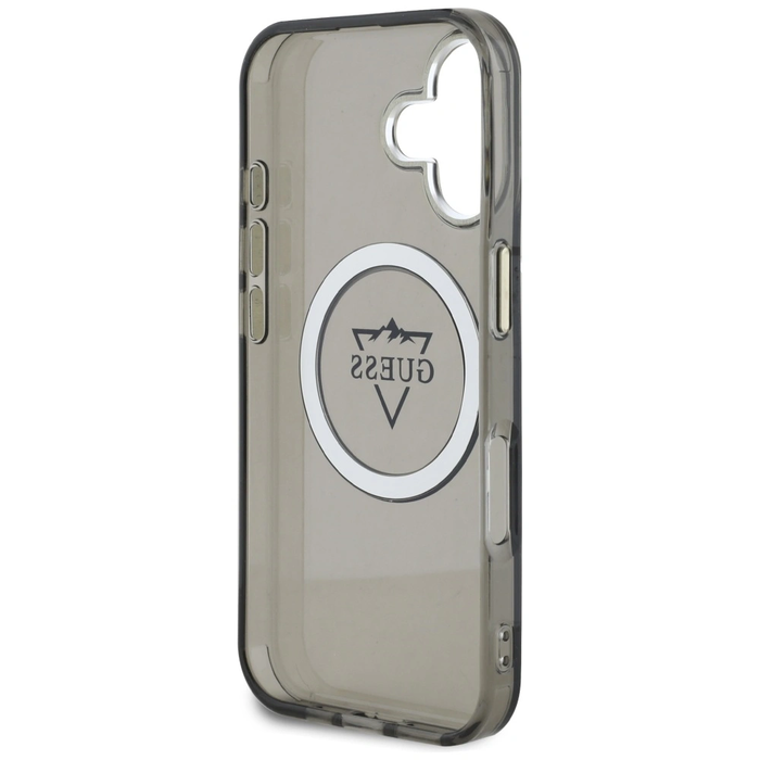 Guess IML Metal Mountain Logo MagSafe Apple iPhone 16 black