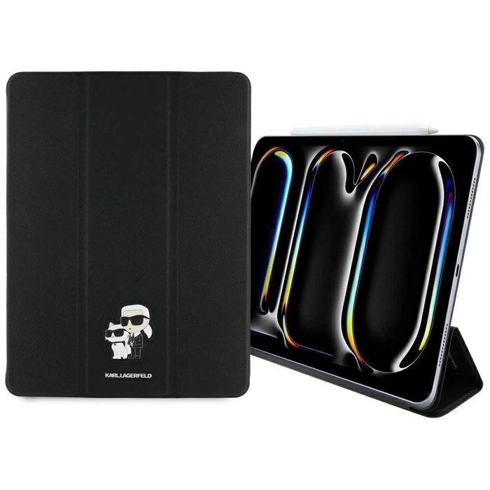 Karl Lagerfeld KLFC13PM24SAKCK Apple iPad Pro 13" 2024 (7 gen) Book Cover Saffiano Magnetic Karl &Choupette black