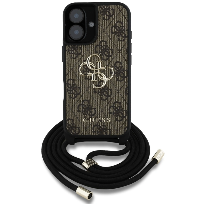 Guess 4G Big Logo Cord Stap Crossbody Apple iPhone 16 brown