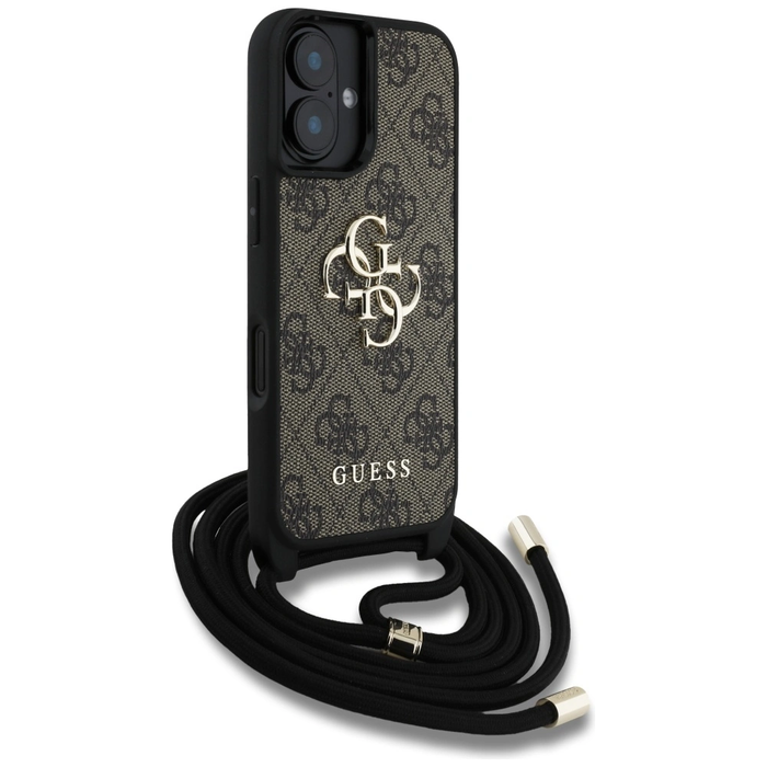 Guess 4G Big Logo Cord Stap Crossbody Apple iPhone 16 Plus brown