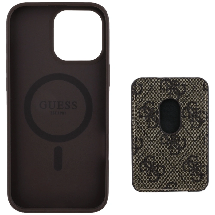 Guess 4G Stripes MagSafe Wallet Apple iPhone 16 Pro Max brown