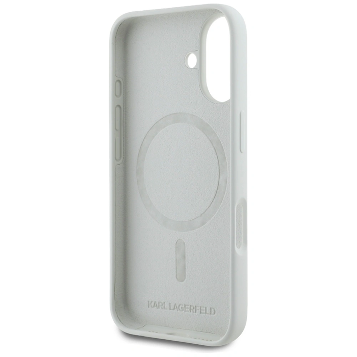 Karl Lagerfeld Silicone Double Heads And Circle MagSafe Apple iPhone 16 beige