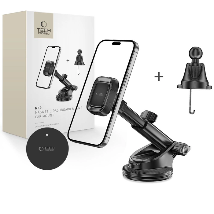 Tech-Protect N59 Magnetic Dashboard & Vent Car Mount Black