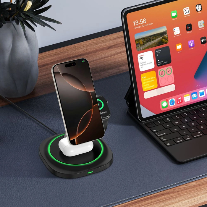 Tech-Protect QI15W-A46 Magnetic MagSafe Wireless Charger Black
