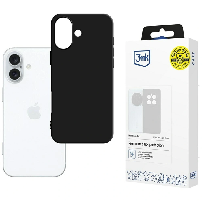 3MK Matt Case Pro Apple iPhone 16 black