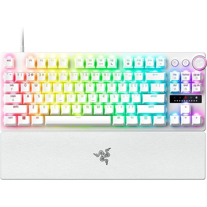 Gaming Πληκτρολόγιο Ενσύρματο Razer HUNTSMAN V3 PRO TENKEYLESS White ANALOG - Optical Gaming - Rapid Trigger - US