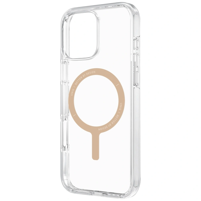 UNIQ Clario Apple iPhone 16 Pro Max Magclick Charging clear/gold
