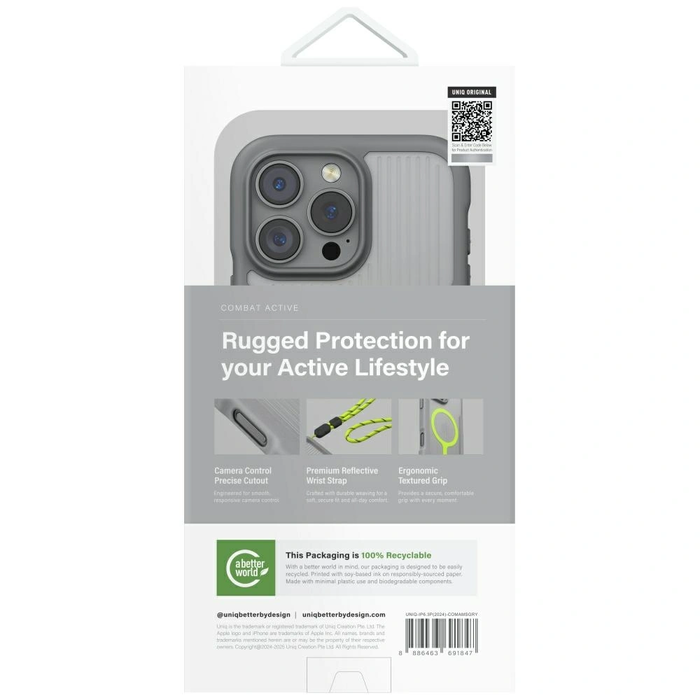UNIQ Combat Active Apple iPhone 16 Pro Magclick Charging grey