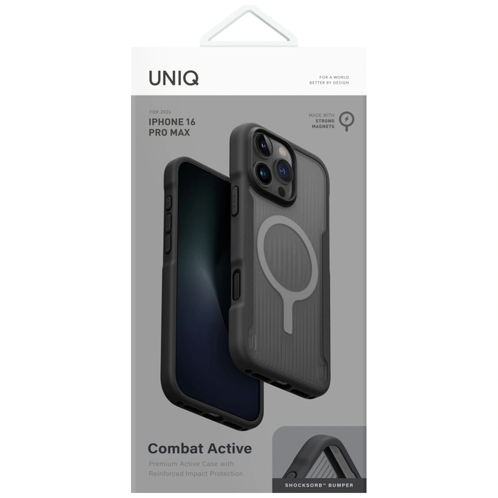 UNIQ Combat Active Apple iPhone 16 Pro Max Magclick Charging black