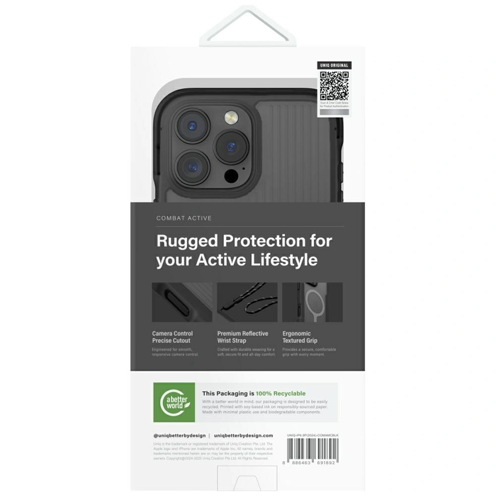 UNIQ Combat Active Apple iPhone 16 Pro Max Magclick Charging black