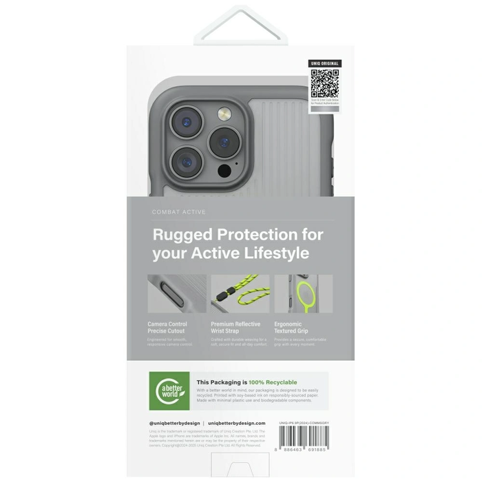 UNIQ Combat Active Apple iPhone 16 Pro Max Magclick Charging grey