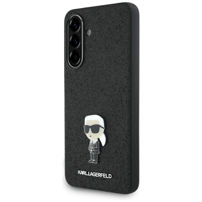 Karl Lagerfeld Fixed Glitter Ikonik Logo Metal Pin Samsung Galaxy A56 black