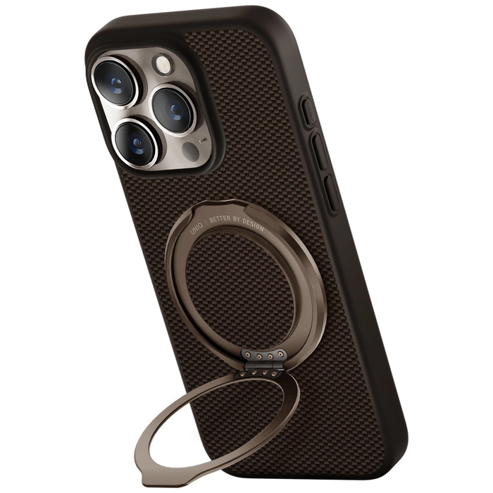 UNIQ Keva Air Apple iPhone 16 Pro Magclick Charging GripFit brown