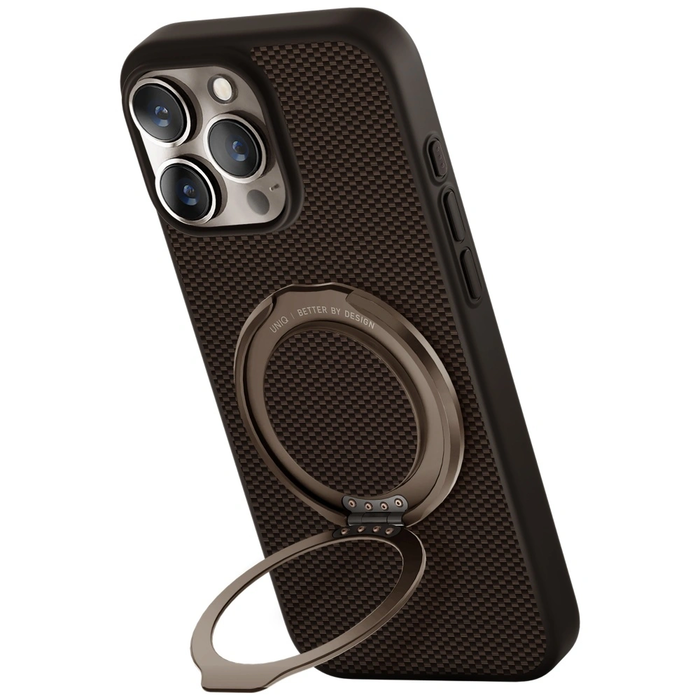 UNIQ Keva Air Apple iPhone 16 Pro Max Magclick Charging GripFit brown