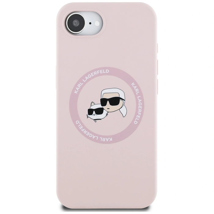 Karl Lagerfeld Silicone Karl&Choupette Heads MagSafe Apple iPhone 17e / 16e pink