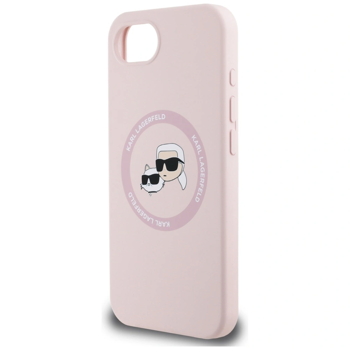 Karl Lagerfeld Silicone Karl&Choupette Heads MagSafe Apple iPhone 17e / 16e pink