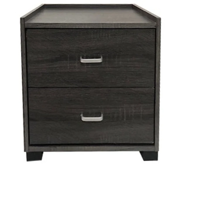 Velco Pro Systems Nightstand with Two Drawers 48x38x50 cm Grey Beech