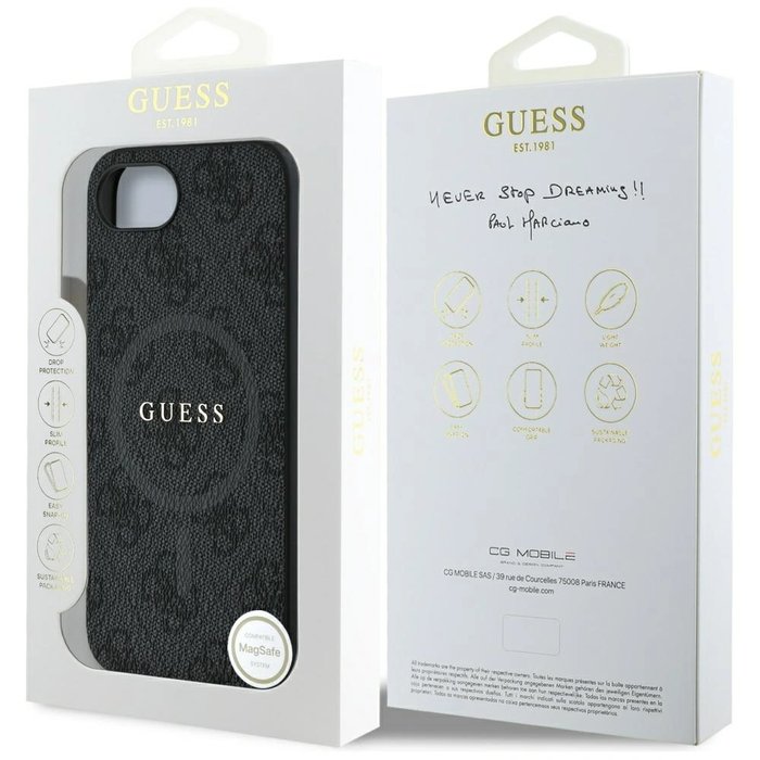 Guess 4G Ring Classic Logo MagSafe Apple iPhone 17e / 16e black
