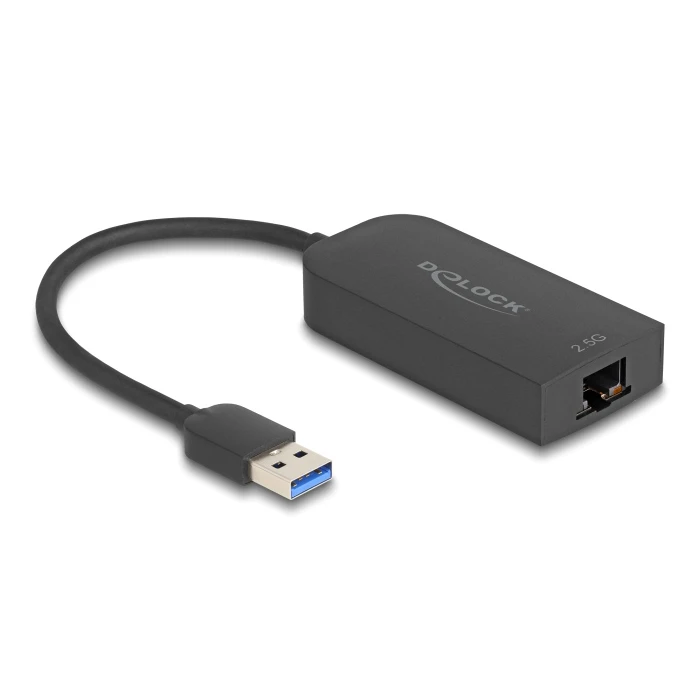 Αντάπτορας Δικτύου USB Delock Δικτύου 66045, 2.5Gbps Ethernet, Μαύρος