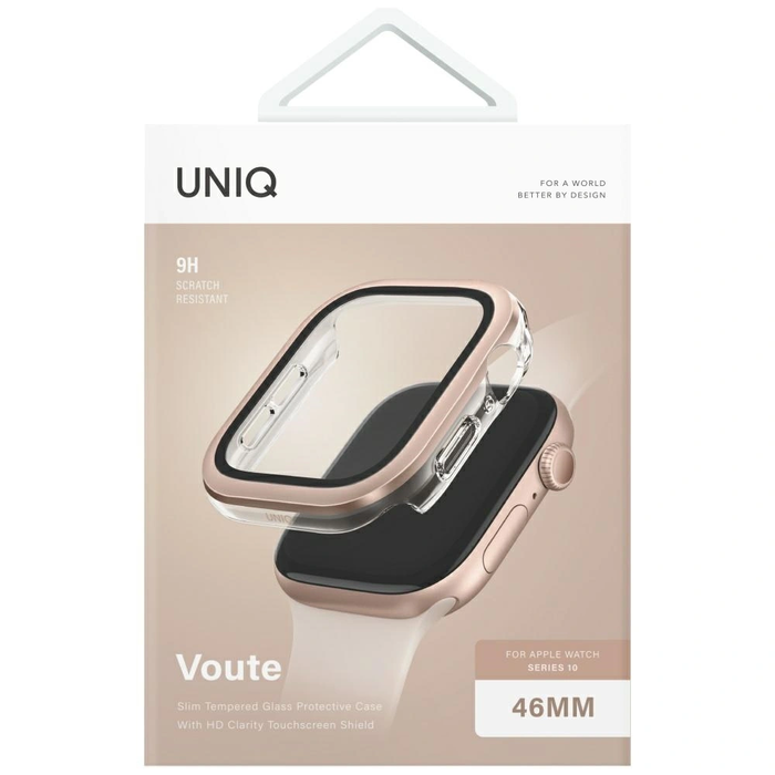 UNIQ Voute Apple Watch Series 10 46mm with glass rose gold