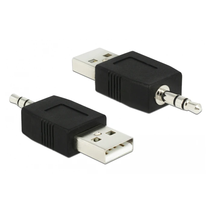 Αντάπτορας Ήχου Delock USB 2.0 σε Stereo Jack 3.5mm 66069, μαύρο
