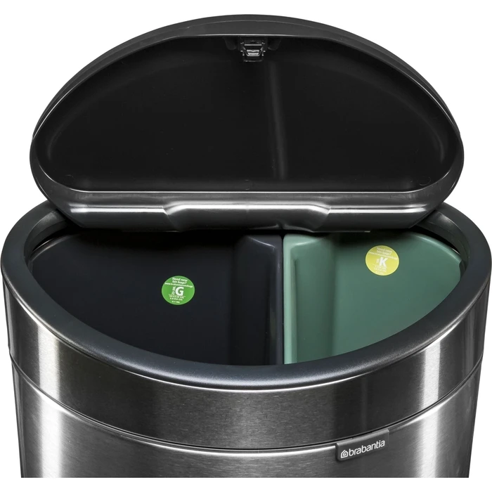 Brabantia Touch Bin New Metal Recycling Bin 33L Steel Matt (Model 100680)