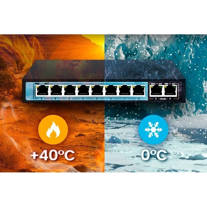 Network Switch Extralink Ceres Ex-Sf1008p 8 Ports 10-100mbps