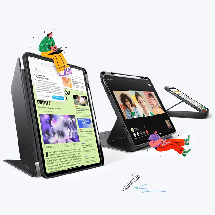 ESR Flip Hybrid Apple iPad Air 13" 2024 (6 gen) / 13" 2025 (7 gen) Black