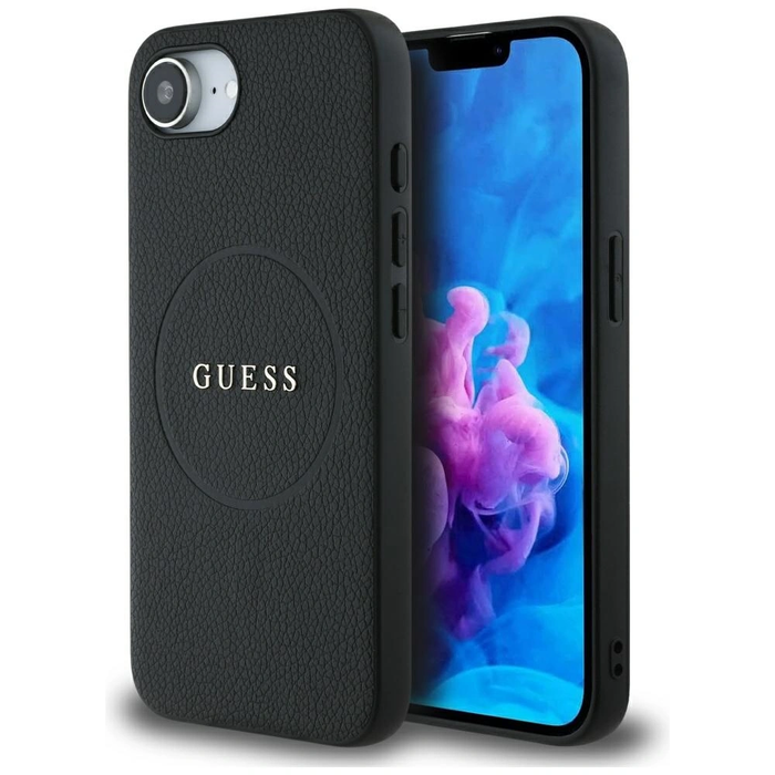 Guess Grained Ring MagSafe Apple iPhone 17e / 16e black