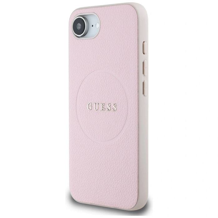 Guess Grained Ring MagSafe Apple iPhone 17e / 16e pink